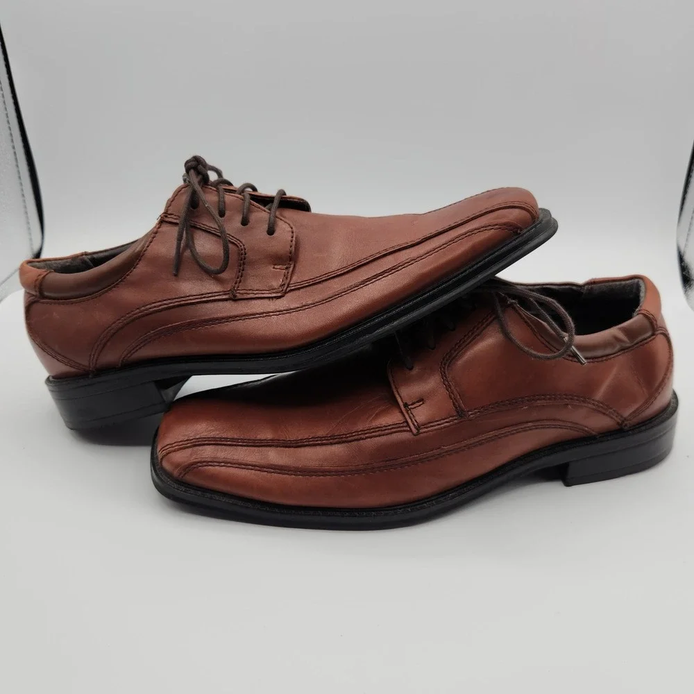 Dockers Endow 90-27242 Oxford Men's US‎ 9M Brown Leather Square Toe Dress Shoes